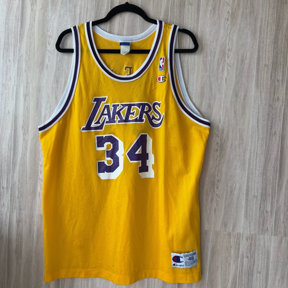 VTG Champion Shaquille O'Neal Shaq Los Angeles Lakers Jersey size m (48)